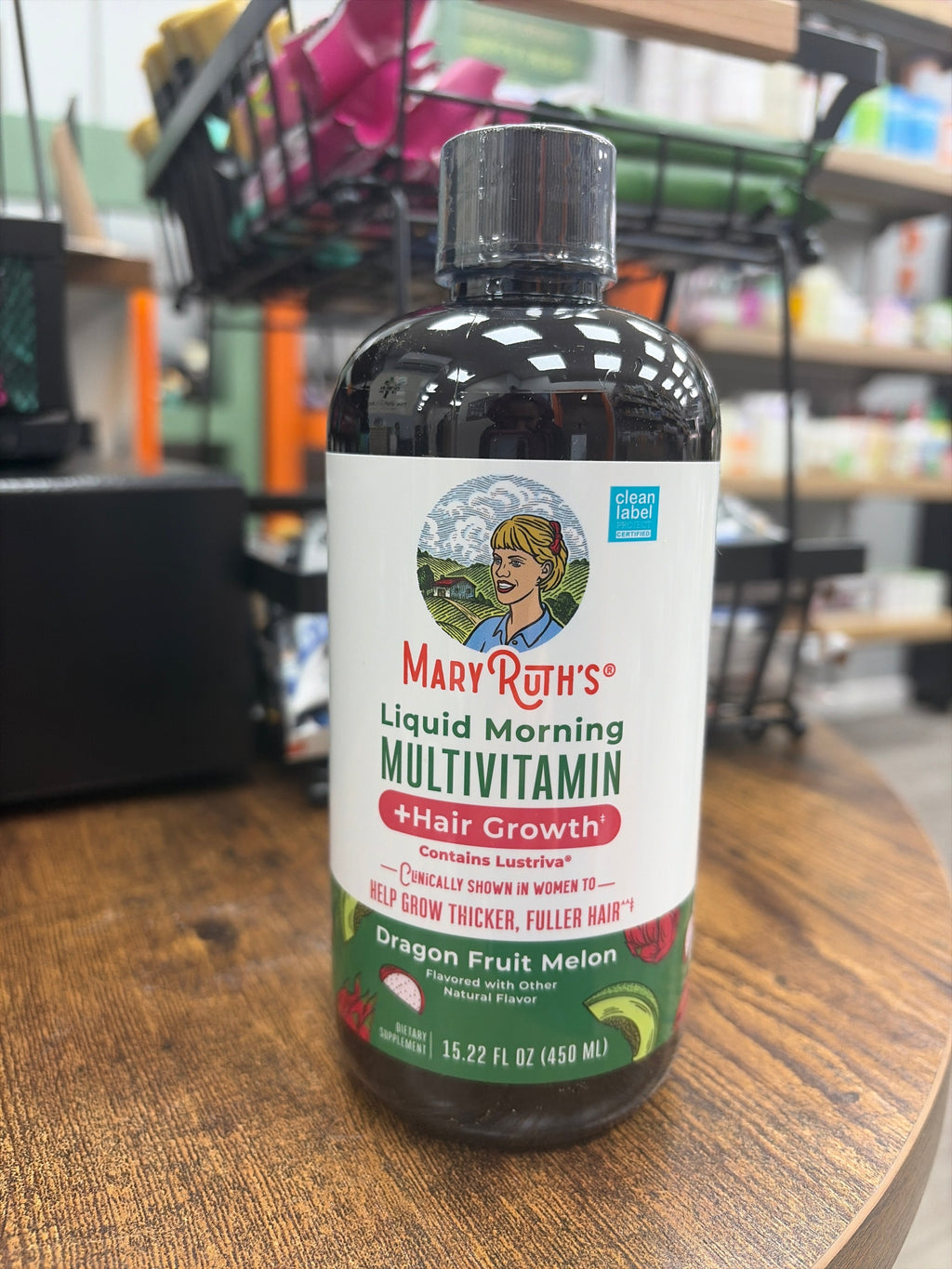 MARYRUTH'S Liquid Multivitamin + Hair Growth | Biotin 10000mcg | Lustriva Hair Growth Supplement | Clinically Tested in Women for Thicker Hair & Facial Wrinkle | Skin Care | Ages 18+ | 15.22 Fl Oz