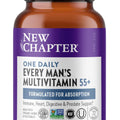 New Chapter Men's Multivitamin 50 Plus for Brain, Heart, Digestive, Prostate & Immune Support with 20+ Nutrients + Astaxanthin - Every Man's One Daily 55+, Gentle on The Stomach - 72 ct