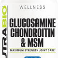 NutraBio Glucosamine Chondroitin & OptiMSM Supplement, Joint Support Formula - 120 Capsules (120 Count)