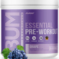 RAW Essential Pre-Workout Powder (Grape) - Chris Bumstead Sports Nutrition Supplement for Men & Women - Preworkout Energy Powder with Caffeine, L-Citrulline, L-Tyrosine, & Beta Alanine Blend