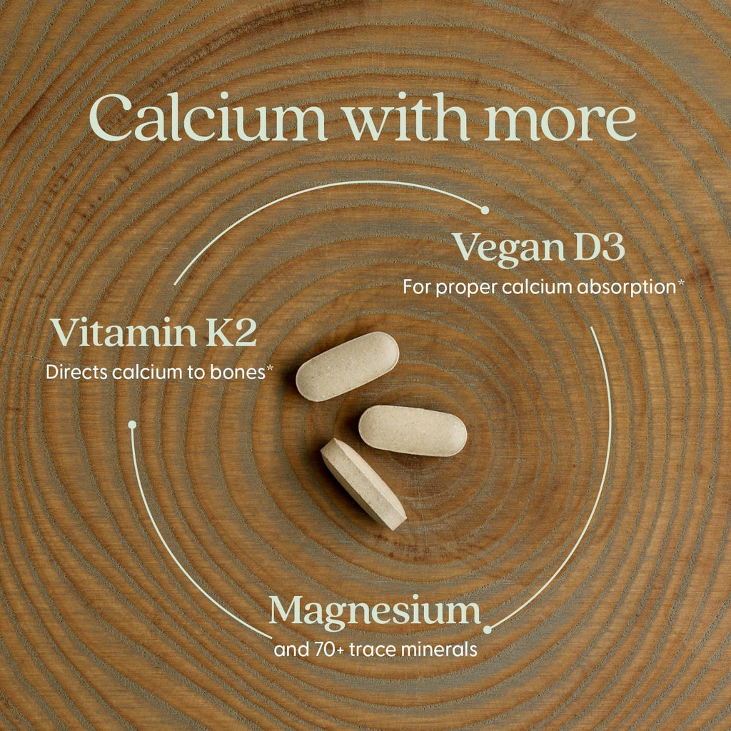 New Chapter Calcium Supplement - Bone Strength Plant-Based USDA Organic Calcium with Magnesium, Vitamin D3+K2, for Bone Health & Joint Mobility, Heart Support, 905 mg dose - 60 Slim Tablets