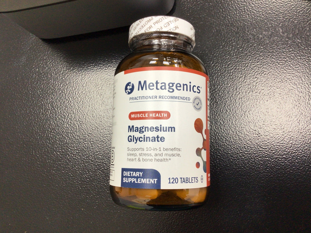 Metagenics Magnesium Glycinate - Highly Absorbable Magnesium Supplement for Sleep, Stress Relief & Muscle Relaxation* - Supports Bone, Heart & Nerve Health* - Non-GMO, Gluten-Free - 120 Tablets