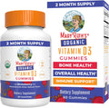 MARYRUTH'S Organic Vitamin D3 Gummies | 1000 IU | USDA Organic | Immune Support| Bone Health | Muscle Function | for Adults & Kids Ages 2+ | Vegan | Gluten Free | 2 Month Supply | 60 Count