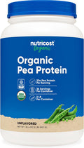 Nutricost Organic Pea Protein Unflavored 2 LB -Unflavored, Certified USDA Organic, Protein from Plants, Vegetarian Friendly, Gluten Free, Non-GMO