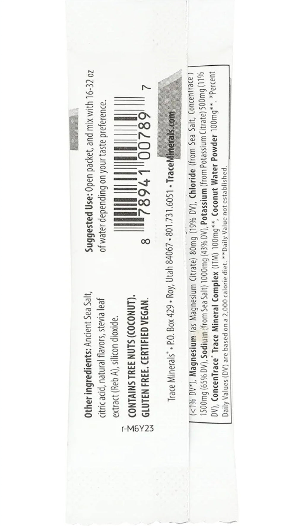Trace Minerals ZeroLyte Salty Watermelon Flavor - Sugar Free Electrolyte Drink Mix - Supports Hydration, Energy, Stamina - Ancient Sea Salt, Full Spectrum Minerals, Coconut Water