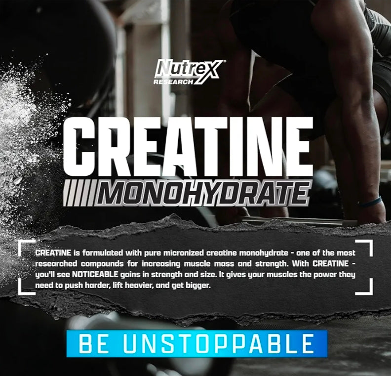 Nutrex Research Creatine Monohydrate Powder 60 Servings | Unflavored 5G Micronized Creatine Powder | Gluten Free
