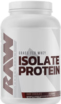 RAW Whey Isolate Protein Powder, Dark Chocolate - 100% Grass-Fed Sports Nutrition Whey Protein Powder for Muscle Growth & Recovery - Low-Fat, Low Carb, Naturally Flavored & Sweetened - 25 Servings