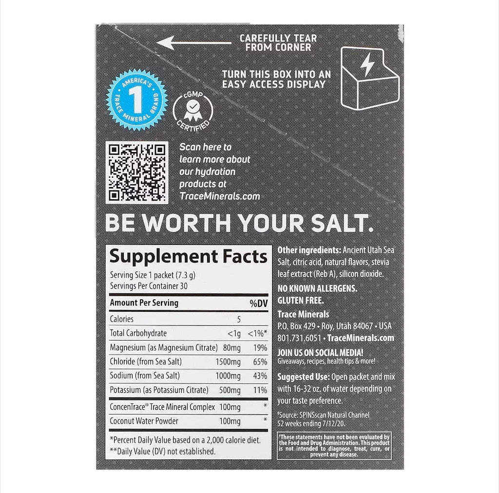 TM Sport, ZEROLyte, Electrolyte Drink Mix, Salty Watermelon, 30 Packets, 0.27 oz (7.3 g) Each
