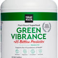 Vibrant Health, Green Vibrance, Includes 65 Plant-Based Superfoods, 25 Billion Probiotics, Fiber, Adaptogens & Enzymes, 83 Servings