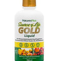NaturesPlus Source of Life GOLD Multivitamin Liquid 30 oz - Supports Energy Production, Healthy Immune System & Well-Being - Includes Vitamins D3, B12, K2 & Over 120 Whole Food Nutrients - 30 Servings