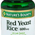 Nature's Bounty Red Yeast Rice Pills and Herbal Health Supplement, Dietary Additive, 600mg, 120 Capsules