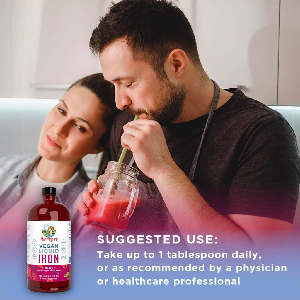 MaryRuth’s Liquid Iron | Iron Supplement for Women Men & Kids | Red Blood Cell Formation | Oxygen Support | Energy Metabolism | Ages 4 & Up | Sugar Free | Vegan | Non-GMO | Gluten Free | 15.22 Fl Oz