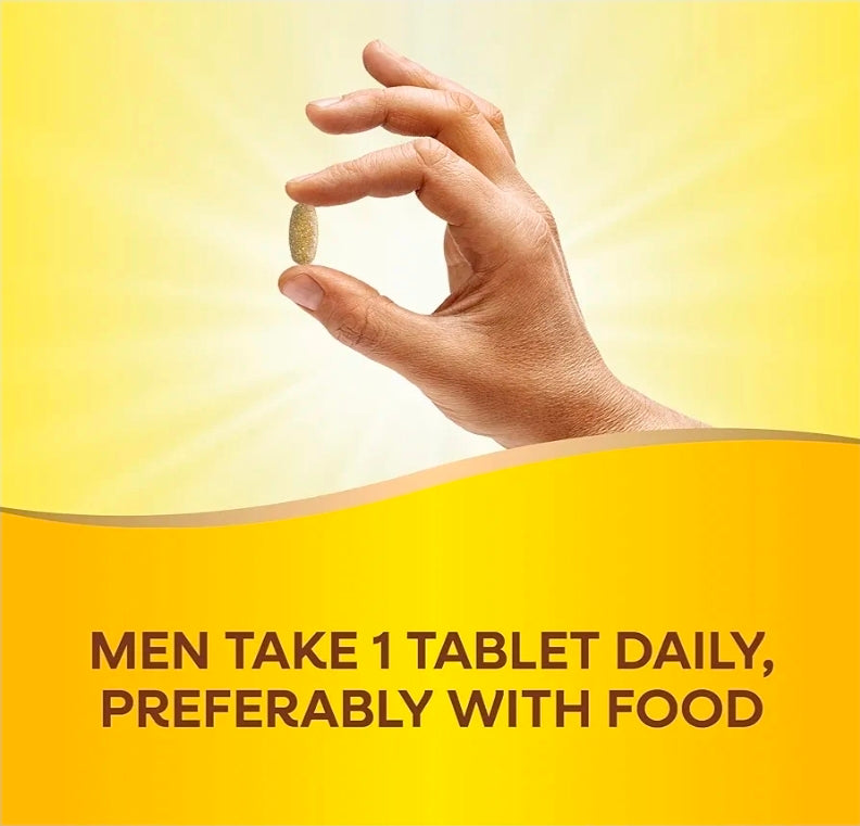 Nature's Way Alive! Ultra Potency Multivitamin for Men 50 Plus, Complete High Potency Formula with Vitamin D3, C, E, Methyl B12, Supports Cellular Energy, Heart, Brain, and Eye Health,* 150 Tablets