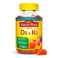 Nature Made Vitamin D3 K2 Gummies, Vitamin D 5000 IU Per Serving for Bone, Teeth, Muscle and Immune Support, 50 Gummy Vitamins, 25 Day Supply