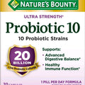 Nature's Bounty Ultra Strength Probiotic 10, 70 Capsules