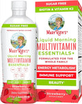 MaryRuth's Liquid Morning Multivitamin Essentials+ | Vitamin A C D E B6 B12 Biotin Zinc | Mens Womens Multivitamin | Immune Support | Beauty | Sugar Free | Vitamins for Ages 1+ | Vegan | 32 Fl Oz