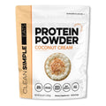 Clean Simple Eats Whey Protein Powder, Coconut Cream Flavor Naturally Sweetened, 100% Grass Fed Protein Powder with Digestive Enzymes & No Artificial Ingredients, Gluten Free, 30 Servings