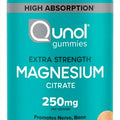 Qunol Magnesium Citrate Gummies for Adults, 250mg Magnesium Gummies Extra Strength 250mg, High Absorption Magnesium Supplement, Supports Nerve Health, Bone Health, Muscle Health, Vegetarian, 150 Count