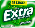 EXTRA Spearmint Back To School Sugar Free Chewing Gum Back to School Supplies, 15 Stick Pack