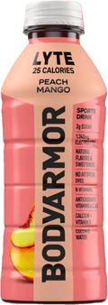 BODYARMOR LYTE Sports Drink Low-Calorie Sports Beverage, Peach Mango, Coconut Water Hydration, Natural Flavors With Vitamins, Potassium-Packed Electrolytes, Perfect For Athletes, 20FI Oz