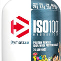 Dymatize x Fruity Pebbles ISO100 Whey Protein Powder Isolate, 25g of Protein, 5.5g BCAAs, 120 Cal., Gluten Free, 1g Fat, 1g Sugar, 2g Carb (75 Servings)