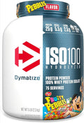 Dymatize x Fruity Pebbles ISO100 Whey Protein Powder Isolate, 25g of Protein, 5.5g BCAAs, 120 Cal., Gluten Free, 1g Fat, 1g Sugar, 2g Carb (75 Servings)