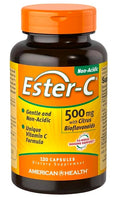 American Health Ester-C with Citrus Bioflavonoids Capsules - Gentle On Stomach, Non-Acidic Vitamin C - 500 mg, 60 Servings, 120 Count