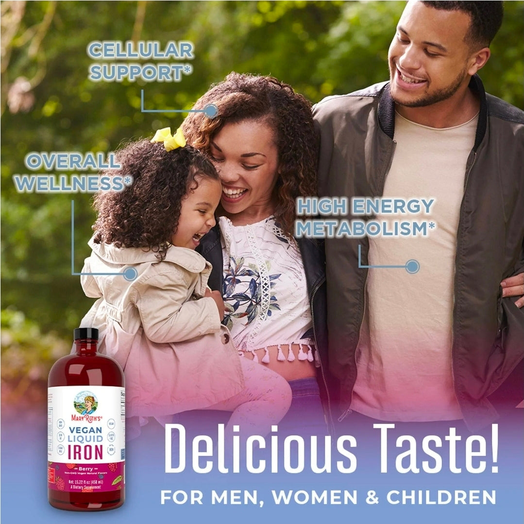MaryRuth’s Liquid Iron | Iron Supplement for Women Men & Kids | Red Blood Cell Formation | Oxygen Support | Energy Metabolism | Ages 4 & Up | Sugar Free | Vegan | Non-GMO | Gluten Free | 15.22 Fl Oz