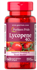 Puritan's Pride Premium Lycopene 40mg, Dietary Supplement for Prostate, Antioxidant, Heart Health, and Overall Health Support, 2 Month Supply, 60 Rapid Release Softgels